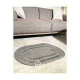 Home Turko Hasır, Kilim, Paspas, Jüt Yolluk, Siyah Desenli, Kolidor, Balkon, Mutfak, Halısı, Dekoratif Paspas 80 x 200 Gri