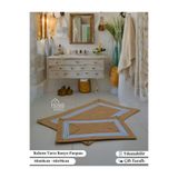 Home Turko Jüt, Banyo Paspas Takımı, Çeyizlik banyo paspası, Bohem Banyo Paspas Takımı, Hediyelik Ev Eşyası Hasır-Gri