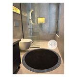 Home Turko Jüt, Banyo Paspası, Mutfak, Yolluk Halı Kilim, Jüt kilim, Bohem Paspas, İskandinav Halı, Hediyelik, 80 x 80 Siyah