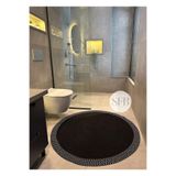 Home Turko Jüt, Banyo Paspası, Mutfak, Yolluk Halı Kilim, Jüt kilim, Bohem Paspas, İskandinav Halı, Hediyelik, 90 x 90 Siyah