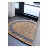 Home Turko Jüt, Desenli Gri Şeritli, Kapı Önü, Paspas, Banyo Paspası, Balkon Paspası/Hediyelik, Ev Eşyası JÜT-GRİ 50 x 80