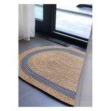 Home Turko Jüt, Desenli Gri Şeritli, Kapı Önü, Paspas, Banyo Paspası, Balkon Paspası/Hediyelik, Ev Eşyası JÜT-GRİ 60 x 100