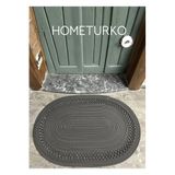 Home Turko Jüt, Desenli Kapı Önü, Paspas, Banyo Paspası, Balkon Paspası/Hediyelik, Ev Eşyası. Antrasit 50 x 80