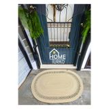 Home Turko Jüt, Desenli Kapı Önü, Paspas, Banyo Paspası, Balkon Paspası/Hediyelik, Ev Eşyası. Bej 100 x 150