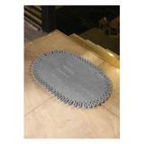 Home Turko Jüt, Desenli Kapı Önü, Paspas, Banyo Paspası, Balkon Paspası/Hediyelik, Ev Eşyası. Gri 60 x 90