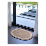 Home Turko Jüt, Desenli Kapı Önü, Paspas, Banyo Paspası, Balkon Paspası/Hediyelik, Ev Eşyası HASIR-BEJ 60 x 120