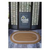 Home Turko Jüt, Desenli Kapı Önü, Paspas, Banyo Paspası, Balkon Paspası/Hediyelik, Ev Eşyası. jüt-kırçılşerit 80 x 120