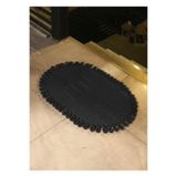 Home Turko Jüt, Desenli Kapı Önü, Paspas, Banyo Paspası, Balkon Paspası/Hediyelik, Ev Eşyası. Siyah 100 x 200, PaspasA14-100x200