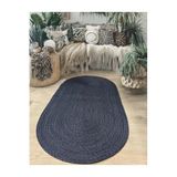 Home Turko Jüt, Halı, kilim, Paspas, Yolluk, Balkon Halısı, Kolidor Halısı, Çeyizlik Ev Eşyası, Banyo Paspası 75 x 110 Lacivert Kırçıllı