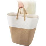 Home Turko Jüt Hasır Çamaşır Sepeti 40 x 35 cm Katlanabilir Beyaz Malzeme ile Modern Tasarım