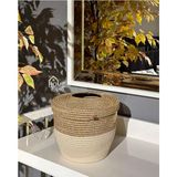 Home Turko Jüt, Hasır, Çöp Kovası, Mutfak Çöp Kovası, Banyo Çöp Kovası, Doğal, Natürel, - Çok Renkli