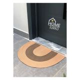 Home Turko Jüt, Hasır, Kapı Önü, Paspas, Banyo Paspası, Balkon Paspası/Hediyelik, Ev Eşyası. bej-antrasitçizgili 50 x 70