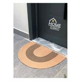 Home Turko Jüt, Hasır, Kapı Önü, Paspas, Banyo Paspası, Balkon Paspası/Hediyelik, Ev Eşyası. bej-antrasitçizgili 60 x 90