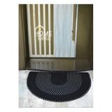 Home Turko Jüt, Hasır, Kapı Önü, Paspas, Banyo Paspası, Balkon Paspası/Hediyelik, Ev Eşyası. SİYAH-ÇİFTKIRÇIL 40 x 70