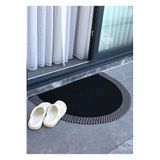 Home Turko Jüt, Hasır, Kapı Önü, Paspas, Banyo Paspası, Balkon Paspası/Hediyelik, Ev Eşyası. siyah-kırçıllı 50 x 70