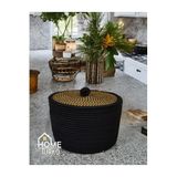 Home Turko Jüt, Hasır, Mutfak Sepeti Jüt Siyah