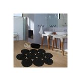 Home Turko Jüt, Hasır, Paspas, Banyo Paspası, Banyo Paspas Takımı Banyo Sepeti, Düzenleyici Banyo Paspası 100 x 170 Siyah