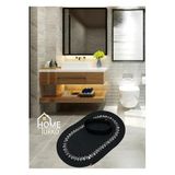 Home Turko Jüt, Hasır, Paspas, Banyo Paspası, Banyo Paspas Takımı Banyo Sepeti, Düzenleyici Banyo Paspası 50 x 80 Siyah