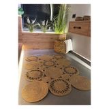 Home Turko Jüt Kilim, Paspas, Mutfak Halısı, Banyo Paspası, Kilim, Halı, Oturma Odası Halısı, Balkon Paspası 100 x 100 Hasır Desenli