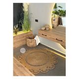 Home Turko Jüt Kilim, Paspas, Mutfak Halısı, Banyo Paspası, Kilim, Halı, Oturma Odası Halısı, Balkon Paspası 100 x 100 HASIR, Kilim-Ny-100x100