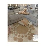Home Turko Jüt Papatya Kirçil Desenli? Desenli? Çi?ft Tarafli Ki?li?m El Dokumasi Hali Ev Eşyasi Hedi?yeli?k 120 x 120 HASIR-KIRÇIL