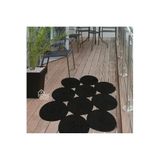 Home Turko Jüt, Paspas, Balkon Paspası, Mutfak Paspası, Kilim, Banyo Paspası, Teras Paspası, Çift Taraflı 100 x 170 Siyah