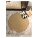 Home Turko Jüt Paspas, Kilim, Halı, Kapı Önü Paspas, Yuvarlak Paspas, Mutfak Paspası, Banyo Paspası, Hediyelik 100 x 100 Bej