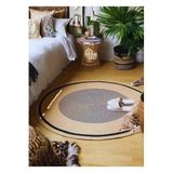 Home Turko Jüt Paspas, Kilim, Halı, Kapı Önü Paspas, Yuvarlak Paspas, Mutfak Paspası, Banyo Paspası, Hediyelik 100 x 100 JÜT-SİYAHKIRÇIL