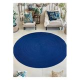 Home Turko Jüt Paspas, Kilim, Halı, Kapı Önü Paspas, Yuvarlak Paspas, Mutfak Paspası, Banyo Paspası, Hediyelik 90 x 90 Laceivert