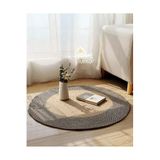 Home Turko Jüt Paspas, Kilim, Halı, Kapı Önü Paspas, Yuvarlak Paspas, Mutfak Paspası, Banyo Paspası, Hediyelik 90 x 90 SİYAH KIRÇIL-JÜT
