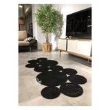 Home Turko Jüt, Paspas, Kilim, Yolluk, Halı, Banyo, Mutfak, Oturma Odası, Balkon, Yatak Odası, Paspası, Halısı 80 x 200 Siyah