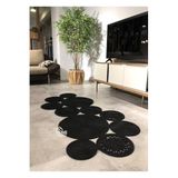 Home Turko Jüt, Paspas, Kilim, Yolluk, Halı, Banyo, Mutfak, Oturma Odası, Balkon, Yatak Odası, Paspası, Halısı 80 x 250 Siyah
