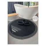 Home Turko Jüt, Sepetli Banyo, Mutfak, Balkon Paspas takımı, Mutfak Halısı, Banyo Paspası, Yıkanabilir Paspas 100 x 100 Üçlü Sepetli