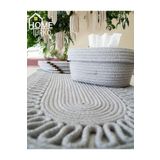 Home Turko Jüt Supla Runner, Sunum Takımı, Çeyizlik Ev Eşyası, Peçetelik, 7'li Takım, Boho Takım Gri