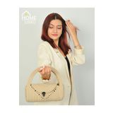 Home Turko Mini Jüt Hasır Portföy Clutch El Çantası, Kadın Çantası, Jüt Boho Çanta, Açık Jüt