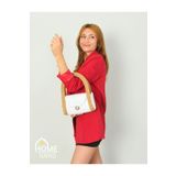 Home Turko Mini Jüt Hasır Portföy Clutch El Çantası, Kadın Çantası, Jüt Boho Çanta, Beyaz-Hasır