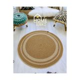 Home Turko Moderin, Hasır, Jüt Desenli, Dekoratif, Kilim, Salon,mutfak Halısı Hediyelik, Ev Eşyası 200 x 200 beya-kırçıl
