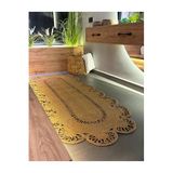 Home Turko Moderin Hasır, Jüt Desenli, Naturel - Jüt Dekoratif Kilim, Paspas, Banyo Paspası, Balkon Paspası 50 x 70 Hasır