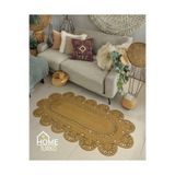 Home Turko Moderin Hasır, Jüt Desenli, Naturel - Jüt Dekoratif Kilim, Paspas, Banyo Paspası, Balkon Paspası 75 x 110 jüt