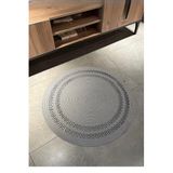 Home Turko Moderin, Hasır, Jüt Desenli, Naturel, Jüt Dekoratif, Kilim, Salon,mutfak Halısı Hediyelik, Ev Eşyası 100 x 100 Gri
