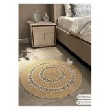Home Turko Moderin, Hasır, Jüt Desenli, Naturel, Jüt Dekoratif, Kilim, Salon,mutfak Halısı Hediyelik, Ev Eşyası 100 x 100 Hasır, NAYLA-R1-100X100