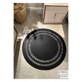 Home Turko Moderin, Hasır, Jüt Desenli, Naturel, Jüt Dekoratif, Kilim, Salon,mutfak Halısı Hediyelik, Ev Eşyası 100 x 100 Siyah