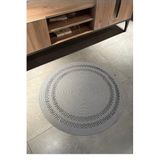 Home Turko Moderin, Hasır, Jüt Desenli, Naturel, Jüt Dekoratif, Kilim, Salon,mutfak Halısı Hediyelik, Ev Eşyası 150 x 150 Gri