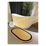 Home Turko Moderin, Hasır, Jüt, Naturel, Jüt Dekoratif, Kilim, Banyo, Salon, Mutfak Halısı Hediyelik, Ev Eşyası 100 x 150 Siyah Şerit
