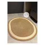 Home Turko Moderin, Hasır, Jüt, Naturel, Jüt Dekoratif, Kilim, Banyo, Salon, Mutfak Halısı Hediyelik, Ev Eşyası 60 x 100 Bej Şerit