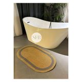 Home Turko Moderin, Hasır, Jüt, Naturel, Jüt Dekoratif, Kilim, Banyo, Salon, Mutfak Halısı Hediyelik, Ev Eşyası 80 x 150 Gri Şerit