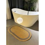 Home Turko Moderin, Hasır, Jüt, Naturel, Jüt Dekoratif, Kilim, Banyo, Salon, Mutfak Halısı Hediyelik, Ev Eşyası - Gri - 60 x 100 cm