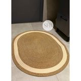 Home Turko Moderin, Hasır, Jüt, Naturel, Jüt Dekoratif, Kilim, Banyo, Salon, Mutfak Halısı Hediyelik, Ev Eşyası - Kahverengi - 60 x 100 cm