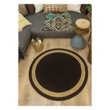 Home Turko Moderin,Hasır/Jüt. Desenli, Dekoratif, Kilim, Salon,mutfak Halısı. Çeyizlik, Hediyelik, Ev Eşyası 100 x 100 siyah-01
