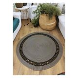 Home Turko Moderin,Hasır/Jüt. Desenli, Dekoratif, Kilim, Salon,mutfak Halısı. Çeyizlik, Hediyelik, Ev Eşyası 90 x 90 antrasit01